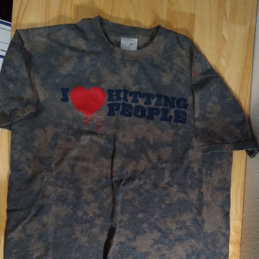 Vintage Nike Air I Love Hitting People Tie Dye T-Shirt